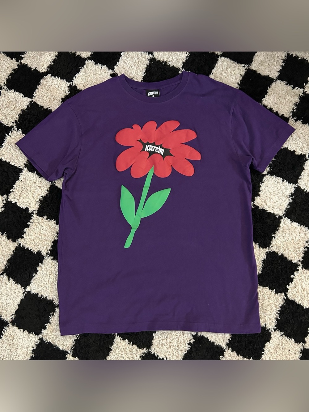 Billionaire Boys Club X ICE CREAM T Shirt Men’s 2X Flower Purple Puff Print Tee